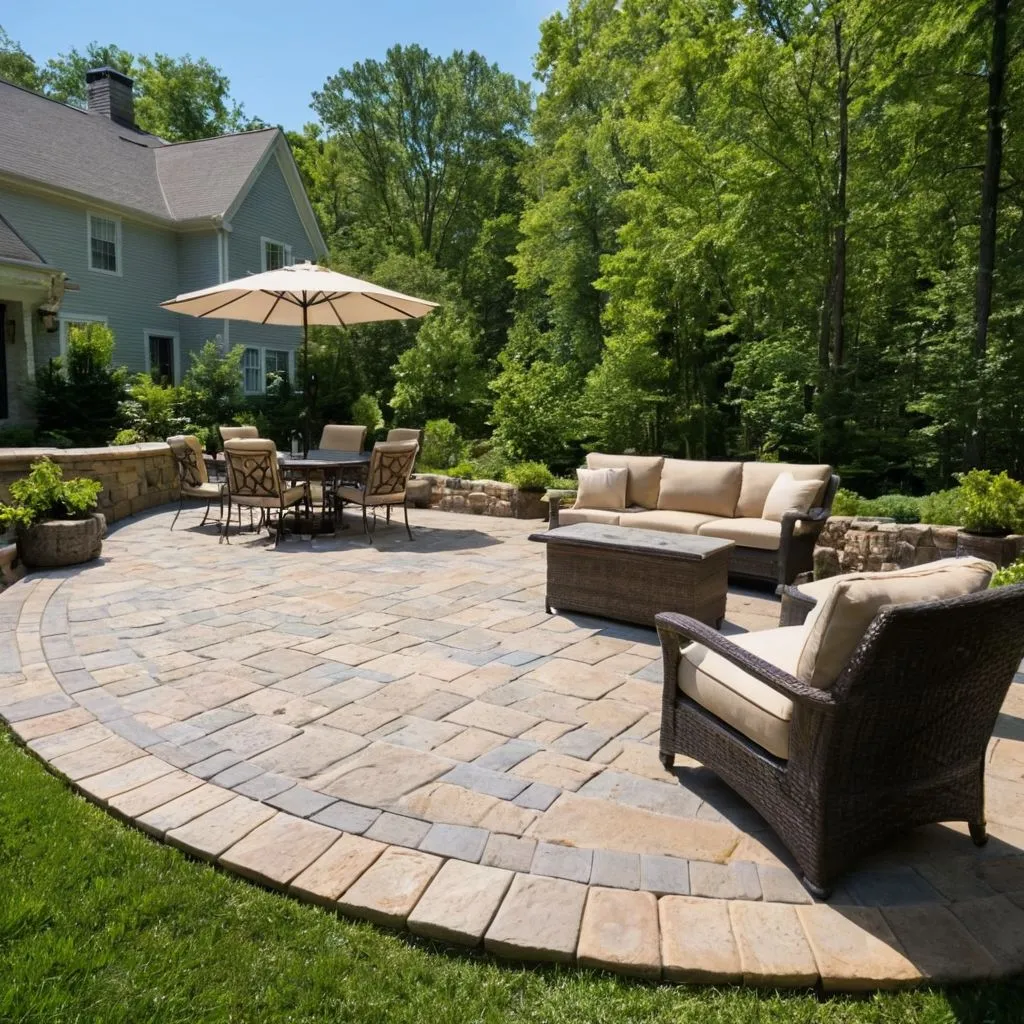 backyard stone patio contractor